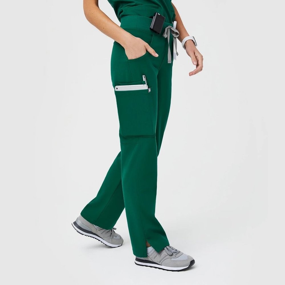 Figs hunter green kade cargo scrub pants TALL